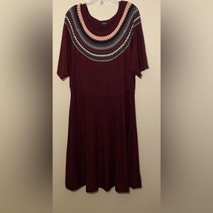 EUC - Torrid Stylish Burgundy Dress Size: 4